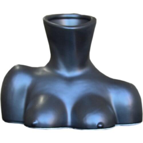 Human Body Bust Ceramic Vase Body Shape Art Chest Flower Pot Decoration Decoration Home Decoration Desktop Art Decoration