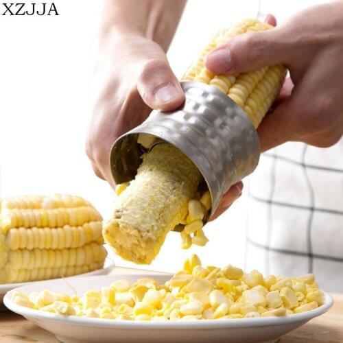 XZJJA Creative Stainless Steel Corn Stripper Cob Remover Cutter Thresher Home Gadgets Kitchen Accessories
