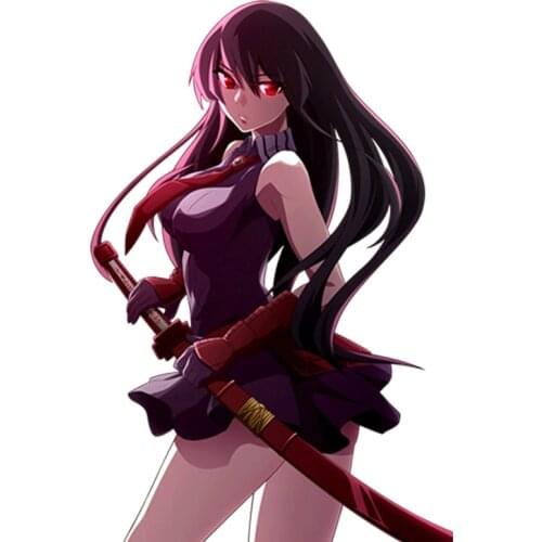 Car Sticker Funny Car Styling Anime Akame Ga Kill! Akame Render Japanese Cartoon for Car Stickee Accessories