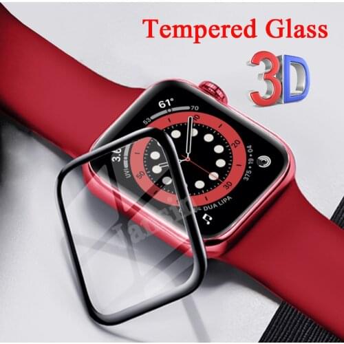 3D Tempered Glass For Apple Watch Series 6 5 44mm 40mm iwatch SE Screen Protector film For Apple Watch 38mm 42mm Protective Film