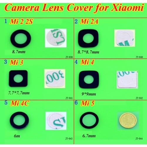 ChengHaoRan 1Piece For Xiaomi Mi 2 2S 2A 3 4 4C 5 5S Plus for Mi max Mi note New Rear back Camera Glass Lens Cover Repair Parts