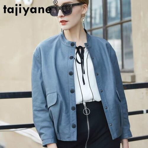 Tajiyane Real Genuine Leather Jacket Women Clothes Womens Leather Jacket Sheepskin Coat Female Motocycle Jackets SS907 WPY550