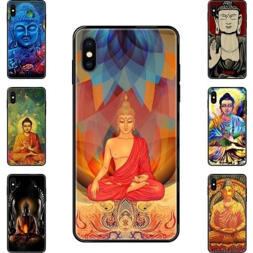 Womens Black Soft TPU Cases Capa Cover Gautama Buddha Back For Xiaomi Mi Note A1 A2 A3 5 5s 6 8 9 10 SE Lite Pro Ultra