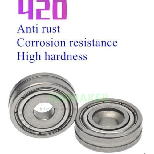 1pcs 5*17*5mm 420 slotted non-standard bearing, S688 stainless steel antirust bearing countersunk screw hole, inner hole 5mm