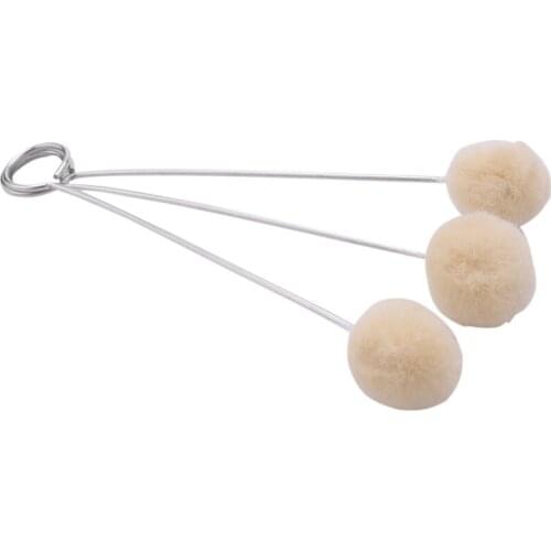 100Pcs Leather Dye DIY Artificial Wool Daubers Assisted Ball Dye Tools Leather Craft Wool Dauber & Finish Applicator Brush Kit T