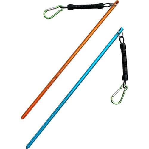 2Pcs Portable Durable Aluminum Scuba Diving Diver Lobster Tickle Pointer Stick Rod Tank Banger with Bolt Snap Clip