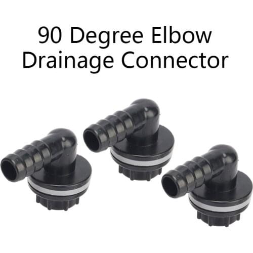 3/8" Thread to 14mm 90 Degree Elbow Drainage Connector Aquarium Fish Tank Drain Coupling Adapters Irrigation Water Pipe Joints