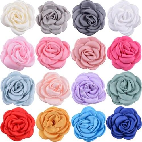 50PCS Cute Curling Burning Flowers for Baby Girls Headbands Clips Boutique Hair Flower Diy Headwear Hair Accessories