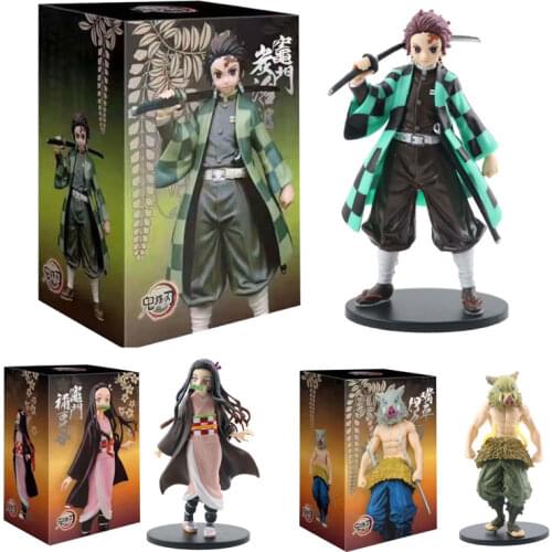 Anime Demon Slayer Kimetsu Hakuna Yaiba Figure Kamado Tanjirou Action Figure Toys Agatsuma Zenitsu Nezuko Warrior PVC Model Toy