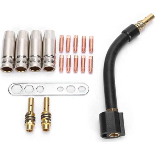 Emergency package car tools set box Contact Tip+ Tips Holder Diffuser+ Connecting Rod+Torch Neck+Nozzle Key Set