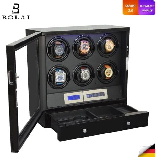 Automatic Watch Winder with Watches Safe Box Drawer Store Jewelry Quiet Japanese Mabuchi Motor Watch Storage Winding Accessories