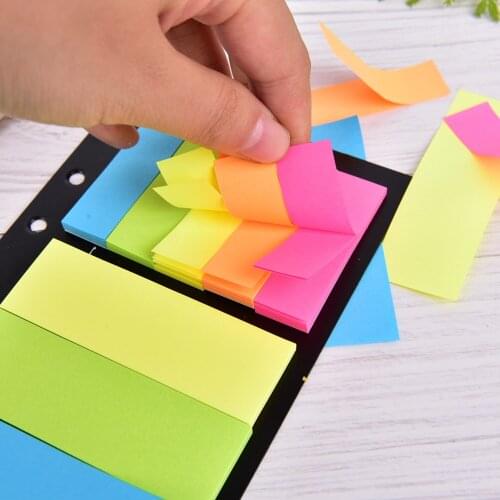 Sticky Notes Planner Schedule B5 A5 A6 6 Holes Binder Dairy Memo Divider Sticker for Loose Leaf Binder Spiral Notebook