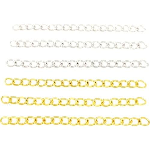 10Pcs Environmental Protection Stainless Steel Plating Gold Tail Chain 0.6 * 3 * 4 Mm Diy Bracelet Necklace To Extend The Chain
