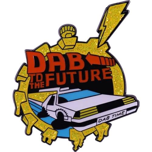 Dab To The Future Enamel Pin Looks like Doc has now adjusted the Flux Capacitor to run his E-Nail