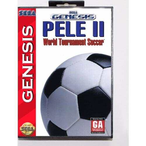 Pele 2 Game Cartridge 16 bit MD Game Card With Retail Box For Sega Mega Drive For Genesis