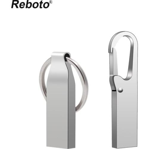 Cool Metal USB Flash Drives Pendrive 64GB 128GB 256GB Cle USB Memory Stick 32GB 16GB 8GB 4GB USB2.0 Pen Drive With Key Ring