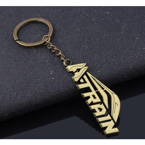 Movie The Boys Keychain letter ATRAIN The Seven Superhero Homelander Metal Key Chain For Keys Men Car Women Bag Accessories