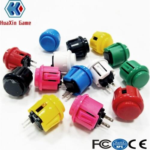 100 PCS Bulk 24mm Arcade Push Buttons Switch Perfect Replace for Sanwa OBSF-24 OBSC-24 OBSN-24 Push Button DIY Fighting Stick PC