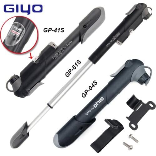 GIYO Bicycle Pump Mini 120 Psi Pressure MTB Mountain Road Bike Pump AV/FV Valve Hand Air Pump Ball Tire Inflator Presta Schrader