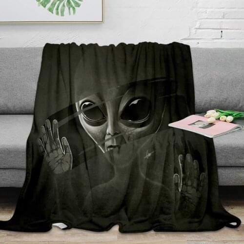 Alien Throw Blanket Soft Warm Microfiber Blanket Flannel Blanket For Bedroom
