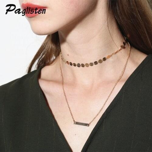 PAGlisten New Hot Fashion Punk Long Necklace Multilayer Pendant Chains Necklaces for Women Jewelry Gifts ZA02
