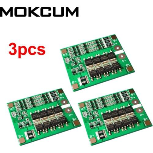 3pcs 3S 12V 18650 Lithium Battery Protection Board 25A Overcharge Overcurrent Overdischarge Protection with Equalization Board