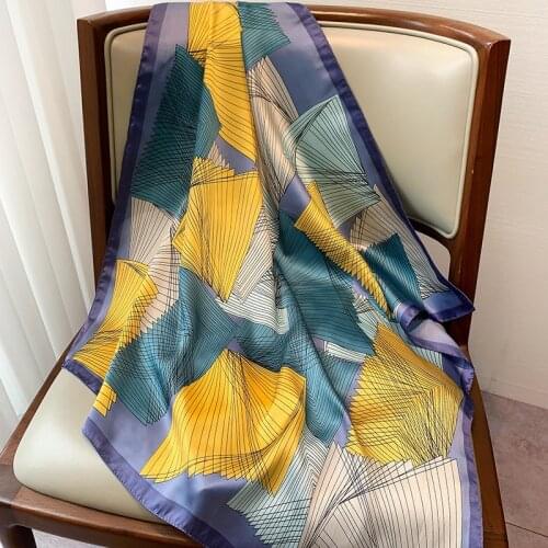 70*70cm Fashion Women Hair Scarf Small Shawl Wrap Headband Hijab suqare girl silk Scarves Pashmina Bandana Brand Female Foulard