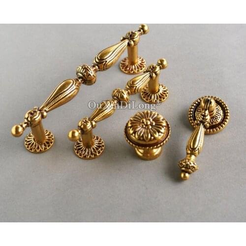 Retro Vintage 10PCS European Antique Kitchen Cabinet Pulls Handles Cupboard Wardrobe Drawer Cabinet Door Handles and Knobs