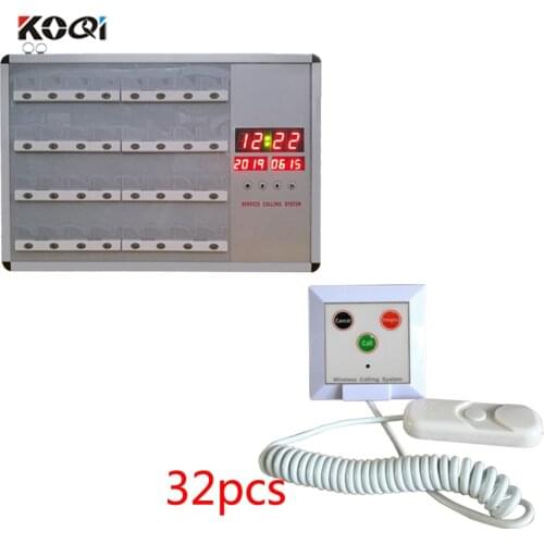 Hospital Paging System with Voice Report 1 Nurse Call Station Host Display 32 wall mounting push button