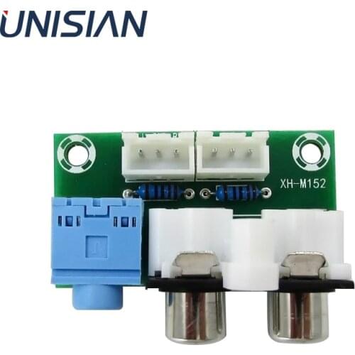 UNISIAN Audio Signal Board AUX3.5mm earphone Jack RCA Audio Socket Signal connection board to XH2.54mm for Amplifier tone board