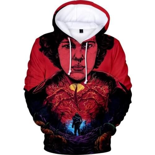 Fashion Stranger Things printed funny hip hop 3d hoodies Sweatshirt men women Hoodie tops casual Long Sleeve Hooded pullover 4XL
