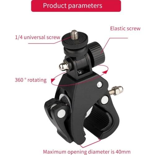 Tripod Mount Clamp For Gopro Accessories Camera Bicycle Handlebar Clamp Bracket Tripods For Gopro DV DSLR Camera Accessories