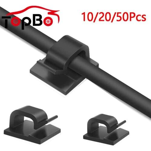 10/20/50pcs Self-adhesive Car Winder Wire Clip Fixer Holder Cable Management Mount Clamp Cable Organizer Holder Protector