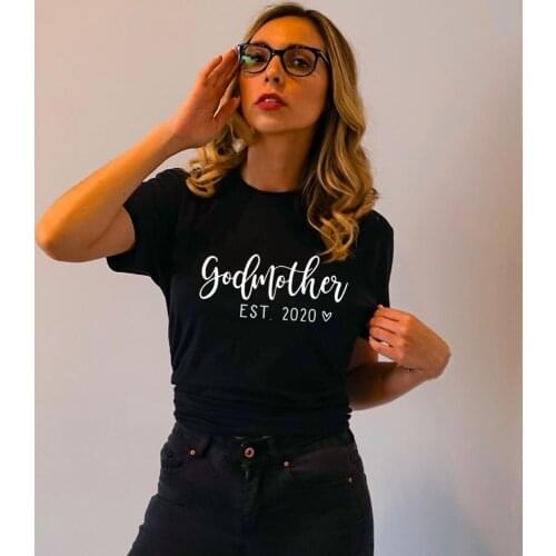 Godmother Est 2020 Women Harajuku T Shirts Graphic Tees Female O-Neck Casual T-shirt Vintage Tops Ropa De Mujer Tumblr Clothes