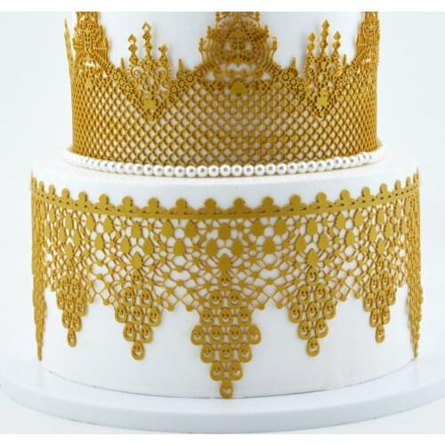 1PCS Silicone Lace Mold Sugar Craft Fondant Cake Mat Print Decorating Baking Tools