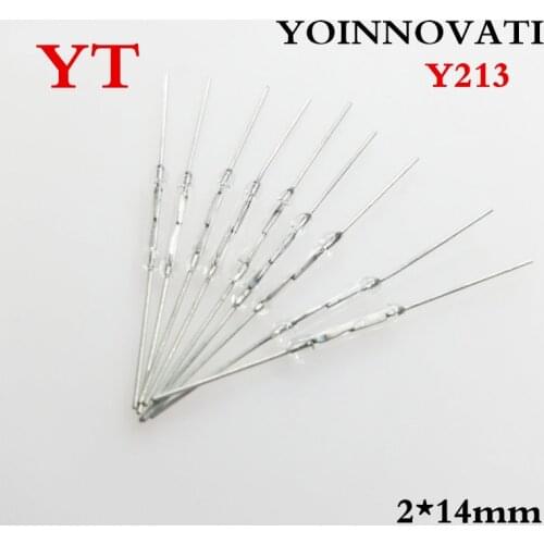 20 pcs/lot Y213 dry reed pipe magnetic control switch 2*14 mm normally open magnetic induction switch