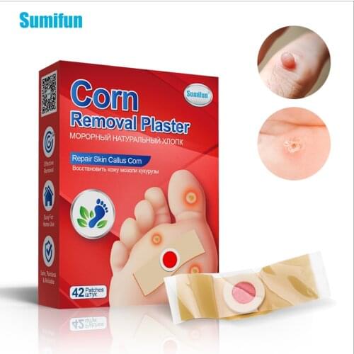 42pcs Foot Corn Remover Pain Relief Plaster Warts Thorn Killer Calluses Plantar Plaster Callus Removal Tool Soften Skin Cutin