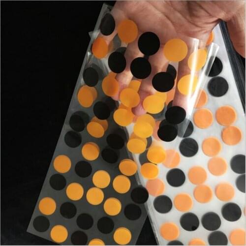 50pcs 12.5x27.5cm Open Top Opp Plastic Bag Black Gold Dots Printed Small Biscuit Packaging Bags For Party DIY Baking Gift Bag