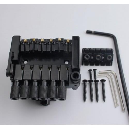 6 String Roller saddle Tremolo Bridge Tailpiece for Headless Guitar Replacement