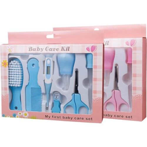8pcs/set Baby Thermometer Nail Scissors Clipper Portable Infant Child Healthcare Tools Sets Newborn Grooming Care Kits Tools