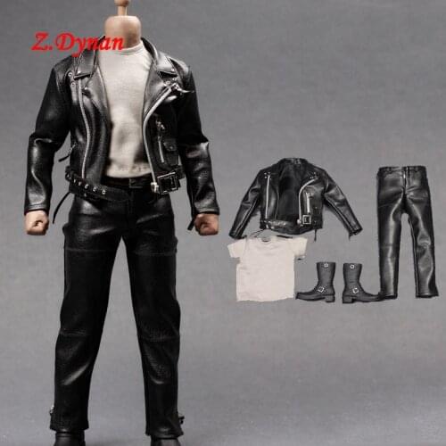 1/6 Scale Male Leather Suit Trench Coat Vest Shirt Pants Set for 12 inches Action Figure Dolls Accessories Clothes