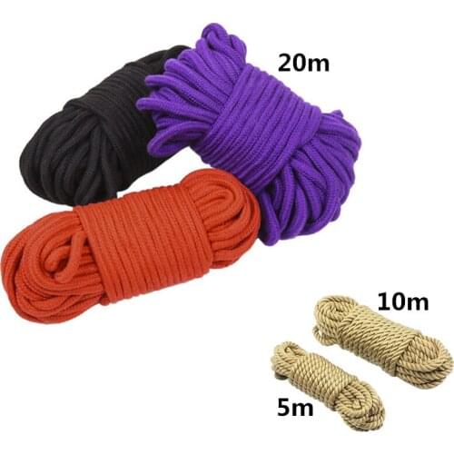 5m 10m 20m Erotic Products Soft Cotton Rope Restraint Fetish Flirting Slave BDSM Bondage Rope Adult Game Sex Toys for Couples