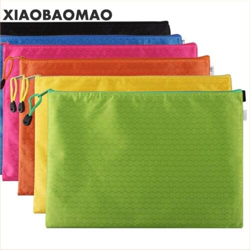 Canvas B8 A6 A5 B5 A4 B4 A3 Zipper Bags Colorful Document Pouch File Bag File Folder Stationery School Words Filing Production