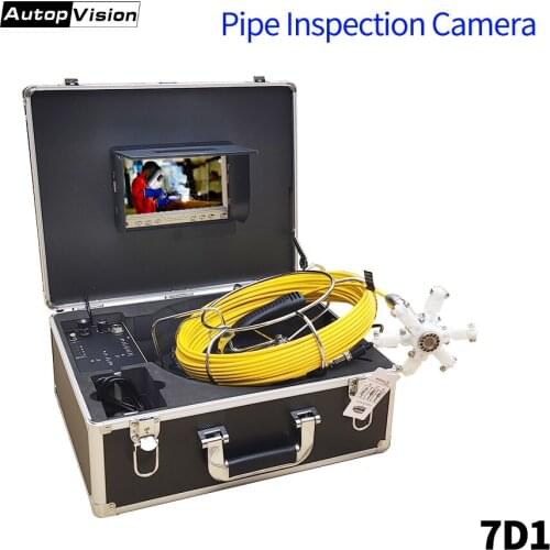 Pipe Inspection Camera,HBUDS Pipeline Drain Industrial Endoscope,30M/100ft IP68 Waterproof Snake Video System with monitor