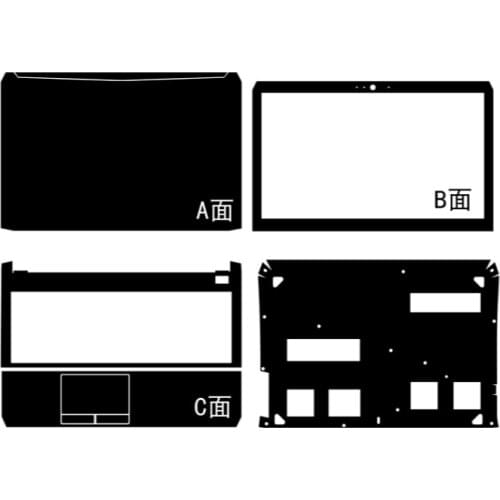 KH Laptop Carbon fiber Leather Sticker Skin Cover Protector for Sager NP8651-S (Clevo P650SE) NP8652-S (Clevo P650SG) 15.6-inch