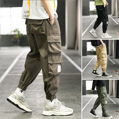 Ankle-length Pants Men Military Tactical Joggers Camouflage Cargo Pants Multi-Pocket Fashions Black Army Trousers