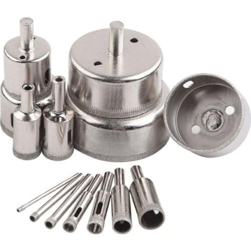 3-70mm Diamond Coated Drill Bit Set Diamond Tools Hole Saw Use for Glass Ceramic Marble Tile Granite Drilling Bit
