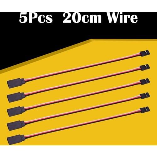 New Arrival 5Pcs 200mm 20cm Servo Extension Lead Wire Cable 30 Core For RC Futaba JR Male to Female 20cm Wire Connector