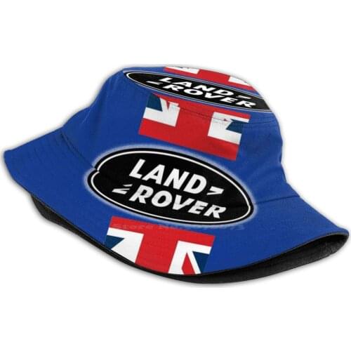 Print Bucket Hats Sun Cap Range Rover De Discovery Mini England Uk Union Jack British Cars Vintage British 4X4 Off Road Off