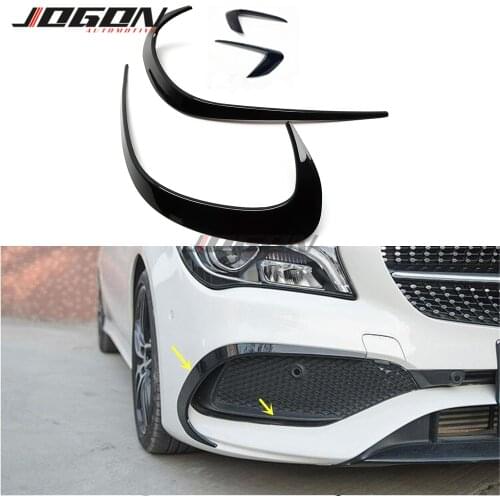 Front Fog Light Sticker Strip Wind knif Trim Airvent Splitter For Benz CLA Class W117 C117 CLA200 CLA220 CLA260 2016 - 2019 AMG